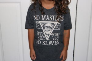 No Masters No Slaves - Kids T-Shirt - Grey